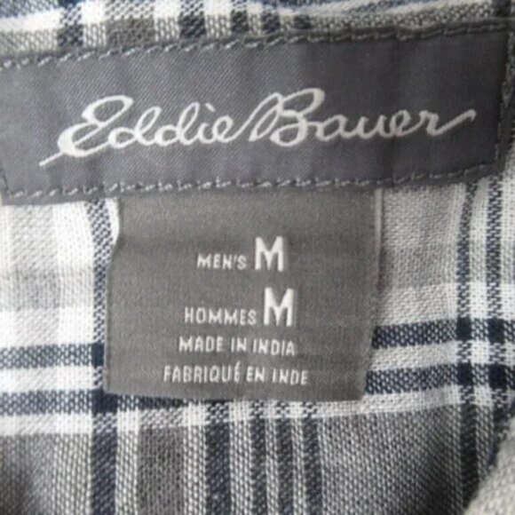 Eddie Bauer Men's Button Down Short Sleeve Plaid Casual Medium NEW - Picture 2 of 2